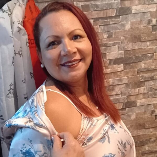 Eliane Sena no desfile de moda da grife Cidinha Veiga